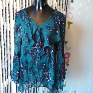 Beautiful Feather Bone Blouse